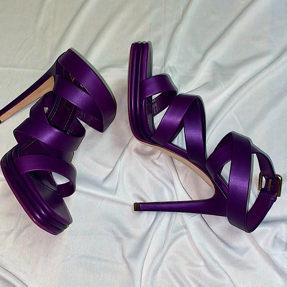 Yves Saint Laurent High Heel purple gold - Picture 9 of 10